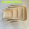 Farmhouse pure handmade wicker woven rattan woven bamboo non-porous dustpan agricultural wicker woven storage basket folk craft white 50*60 or so