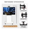 CREAINSUN Changshuo 50-85 inch TV mobile stand, box integrated mobile cart, audio and video conferencing floor-standing TV, box can hold computer host keyboard, white, suitable for 32-85 inch TV
