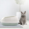 Crazy owner cat litter box medium semi-enclosed cat toilet anti-splash litter box kitten adult cat litter box cat supplies
