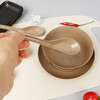 Fu Guan Disposable Bowl Tableware Set Biodegradable Bowl Lunch Box Cutlery Cup Spoon Independent Rice Husk Thickened Lunch Box Rice Husk Original Color Spoon 50 Pairs Bulk