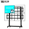 Yizhigu four-screen TV stand TV mobile floor stand 40-60 inches universal multi-screen splicing combination commercial display hanger TV cart 2X2 arrangement vertical display stand 40-60 inches universal four-screen splicing combination