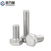Guwanji 304 stainless steel external hexagonal screws extended full-thread machine screws collection external hexagonal bolts national standard M6x10 20 pieces