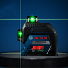 Bosch (BOSCH) green light 12-line wall-mounted level meter GLL3-60XG high-precision doctor's infrared level 12-line + rotating base + 4 large rechargeable batteries