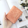 Bags for women 2022 wallet women's short student Korean version cute fresh folding simple literary forest buckle women's bag painted green