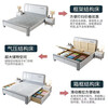 First year all solid wood bed light luxury bed modern simple master bedroom double bed white high box storage wedding bed bedroom furniture silent bed + bedside table * 1 + Tencel latex mattress 1.8 meters * 2 meters frame style
