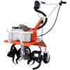 Micro tillage machine, small agricultural gasoline rotary tillage machine, household weeding, furrowing, plowing, plowing and soil loosening artifact, 2-stroke micro tillage machine, 6 horsepower + soil loosening wheel