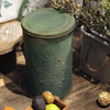 Sendeyuan retro trash can garden iron relief pedal trash can ornaments villa outdoor trash can Senlv 272745cm
