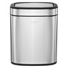 CCKO trash can household bathroom large living room bedroom commercial toilet simple flip-top kitchen trash can with lid square swing lid 6L sand steel (9908)