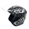 LS2 new motorcycle helmet quarter helmet electric moped four seasons large tail wing large size men and women half helmet OF608 black gray silver phantom 4XL (recommended 63-64CM)