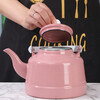 OULJ enamel cute small fresh enamel pot enamel teapot kettle induction cooker universal gas household milk tea 1L 505Ltk505-2 points 5l pink 2 points 5l5L