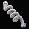 Deqi 304 stainless steel corrugated water inlet pipe, water heater hot and cold water pipe, explosion-proof and pressure-resistant corrugated water supply hose, Jingcang 4 minutes 30cm (304 corrugated pipe)