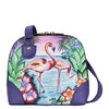 Anna by Anuschka leather three-compartment shoulder bag, Tropical Flamingo Tropical Flamingo One Size