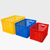 Plastic basket rectangular thickened large vegetable and fruit basket express turnover basket storage plastic frame hollow turnover box No. 14 long eye basket 680 long eye basket blue new PE clinker