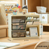 The best products of the times, oblique insertion pen holder storage box, office student desktop marker pen and stationery storage, multi-functional creative pen box, large capacity pen holder, children, boys and girls, good-looking, creamy yellow, oblique insertion drawer pen holder