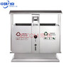 Qiaobolai is suitable for outdoor trash cans, stainless steel trash cans, sanitation classification trash cans, outdoor peel bins, large residential areas, 304 stainless steel double barrels E