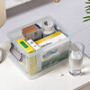 Yizhuanyuan Transparent Storage Box Desktop Sundries Office Stationery Storage Box Plastic Small Mini Box with Cover Rectangular Large (1 Pack)
