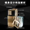 Maixiang Sanitation Hotel Trash Cans Two Classification Lobby Light Luxury Customized Stainless Steel Classification Trash Cans Shopping Mall Elevator Entrance Office Building Vertical Fruit Trash Bin Commercial with No Smoking Label