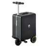 National 3C certified electric suitcase that can be ridden and seated for adults, 20-inch electric trolley suitcase for direct boarding, Phantom Black, upgraded to 24 liters capacity + 10KM battery life, 20-inch boarding + high-speed rail, battery life 8-10 kilometers