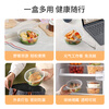 Meiya disposable lunch box round 1000ml*20 set packed bowl food box thickened with lid microwaveable
