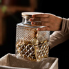 Lecali glass sealed jar storage jar large capacity glass bottle tangerine peel storage special jar pickle jar wine container square glass jar 1800ml large capacity
