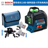 Bosch (BOSCH) green light 12-line wall-mounted level meter GLL3-60XG high-precision doctor's infrared level 12-line + rotating base + 4 large rechargeable batteries