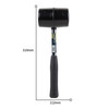 Deli rubber and plastic hammer steel pipe handle rubber hammer installation hammer rubber hammer rubber hammer floor tile plastic hammer 24oz hammer face diameter 66mm DL5624