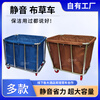 Hotel room linen cart service trolley stainless steel hotel cleaning work cart laundry room dry cleaning shop thickened conical disassembly four tubes blue