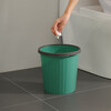 Meiya Trash Can Large Capacity Home Press Ring Kitchen Bedroom Office Bathroom Classification Wastebasket Random Color Press Ring Design Green 8L