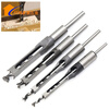 Woodworking square hole drill bit, square tenon drill, square eye drill drill core, salad drill bit, woodworking hole opening, drill sleeve + drill core 10mm