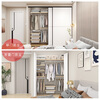 JASTAK Metal Wardrobe Customized Bedroom Mesh Wood Decoration Whole House Customized Cloakroom Walk-in Wall Shelves Can Be Customized 3.0 Meter Plan Logistics + Installation Included