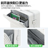 DULA aluminum frame front opening cup holder suitcase trolley case USB suitcase password box boarding case Haoyue White 20 inches