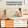 Jingjing Tokyo Made Home Cheese Solid Wood Children's Bed Set Modern Bedroom Soft Covered Bedside Small Apartment Bed + Mattress 1.2M
