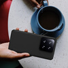 Nelkin Suitable for Xiaomi 14 mobile phone case, all-inclusive, frosted, anti-slip, anti-fall, anti-fingerprint, lightweight protective cover, lens heightening, simple hard shell, soft edge, men's Shield Pro black