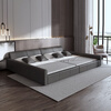 Qumandi triple bed large bed tatami second child family parent-child bed master bedroom modern simple 3 people 4 people spliced large bed 3 meters 1.5+1.8 meters bed + coconut palm spine mattress other x frame structure
