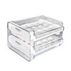 Oraldo egg carton double drawer refrigerator egg storage box egg box shockproof egg tray egg storage box with time scale, four layers can hold 80 eggs