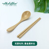 Shell's Wei Chopsticks and Spoon Set Portable Tableware Antibacterial and Mildewproof Baby Children's Kindergarten Students Going to School Special for Office Workers Portable Spoon and Chopsticks Two-piece Set (Green Leaf Bag)