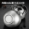 MAXCOOK 316L stainless steel bowl, soup bowl, double-layer insulation, children's rice bowl, cutlery, noodle bowl, 12cm MCWA8748