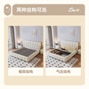 Cream style new Internet celebrity bed modern simple puff bed girls secondary master bedroom large bed light luxury fabric bed double bed light luxury fabric bed ready for delivery - delivery to home 1.5m*2.0m full bed frame structure