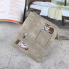Ins card holder wallet all in one female short style student Korean style cute Japanese girl simple thin folding cat coin clip gray blue