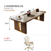 Yuechang slate desk light luxury modern simple desk home study workbench with socket high-end boss desk 1.8 meters desk Carrara gold + main chair
