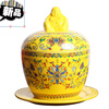 Cangsu Buddha Jumps Over the Wall Stew Cup Ceramic Yellow Jar with Bottom and Cover Jar Large and Small Hotel Tableware Household Cups and Bowls 1500ml Full Flower Buddha Jumps Over the Wall + Large Bottom Tray