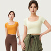 Jianyun modal cotton short-sleeved t-shirt women's thin square collar crop top short inner layering shirt base layer four seasons