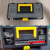Otis tool box empty box household plastic storage box portable electrician repair box car storage box double-layer tool box 10-inch economical parts box