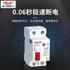 Deli leakage protection DZ47PLES single chip single hole circuit breaker 1p air switch with leakage protection 63A 1P