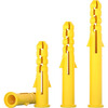 Tianzhuo Hardware national standard small yellow croaker plastic expansion pipe expansion screw rubber plug plastic pipe expansion plug anchor bolt collection M6M8M10M12 M6*30 (200 pieces) yellow single pipe