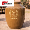 Wine jar ceramic wine jar to store wine large empty wine jar ceramic thickened with lid sealed cellar old-fashioned wine jar to store wine soaking wine earthenware 50/100/500 water capacity 60 catties with lid. (Damage reissue)