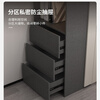 Zhijinxuan wardrobe bedroom solid wood wardrobe whole house custom-made two-door three-door European-style household color-blocking cream gray large wardrobe combination 280*60*240 six-door main cabinet + top cabinet + corner cabinet ecological board