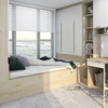 KUKA Japanese-style tatami bed and wardrobe integrated with desk storage bed custom wardrobe modern simple small apartment storage bed customization prepayment