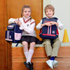 The Ninth Castle schoolbag primary school boy spine protection children's schoolbag 1-3-6 grade British style girls' burden-reducing backpack