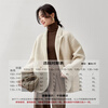 Shandubila short double-sided woolen coat for women petite winter temperament high-end wool coat beige XL